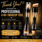 4 In 1 Foundation Brush & Makeup Sponge Dual Ended Cosmetic Blending Tool UK
