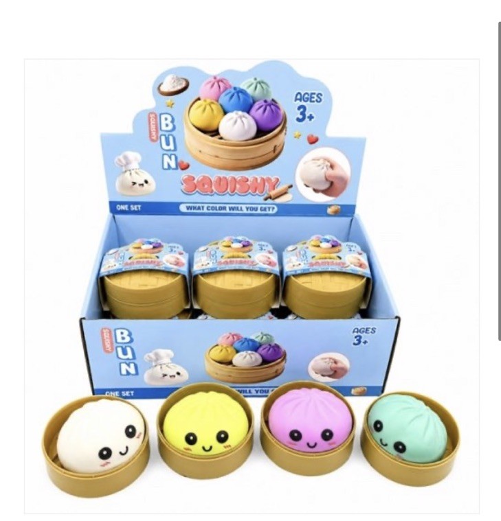 Large Dumpling In Basket Squishy 8.5cm Viral Toy LIMITED TIME ONLY