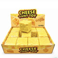 Squishy Cheese Slow Rising Foam Squeeze Toy Stress Reliever, Yellow 4.5cm (1pc)