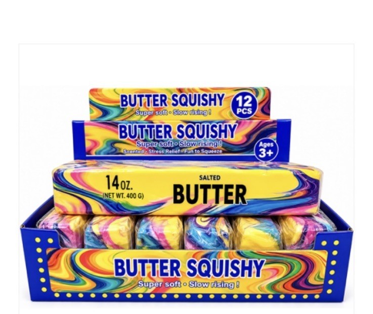 Rainbow Butter Squishy 14oz | Slow Rising Soft Fidget Toy | Stress Relief | New