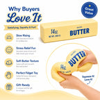 Large 14oz Butter Stick Squishy Therapeutic Toy Soft Fidget For Stress Relief