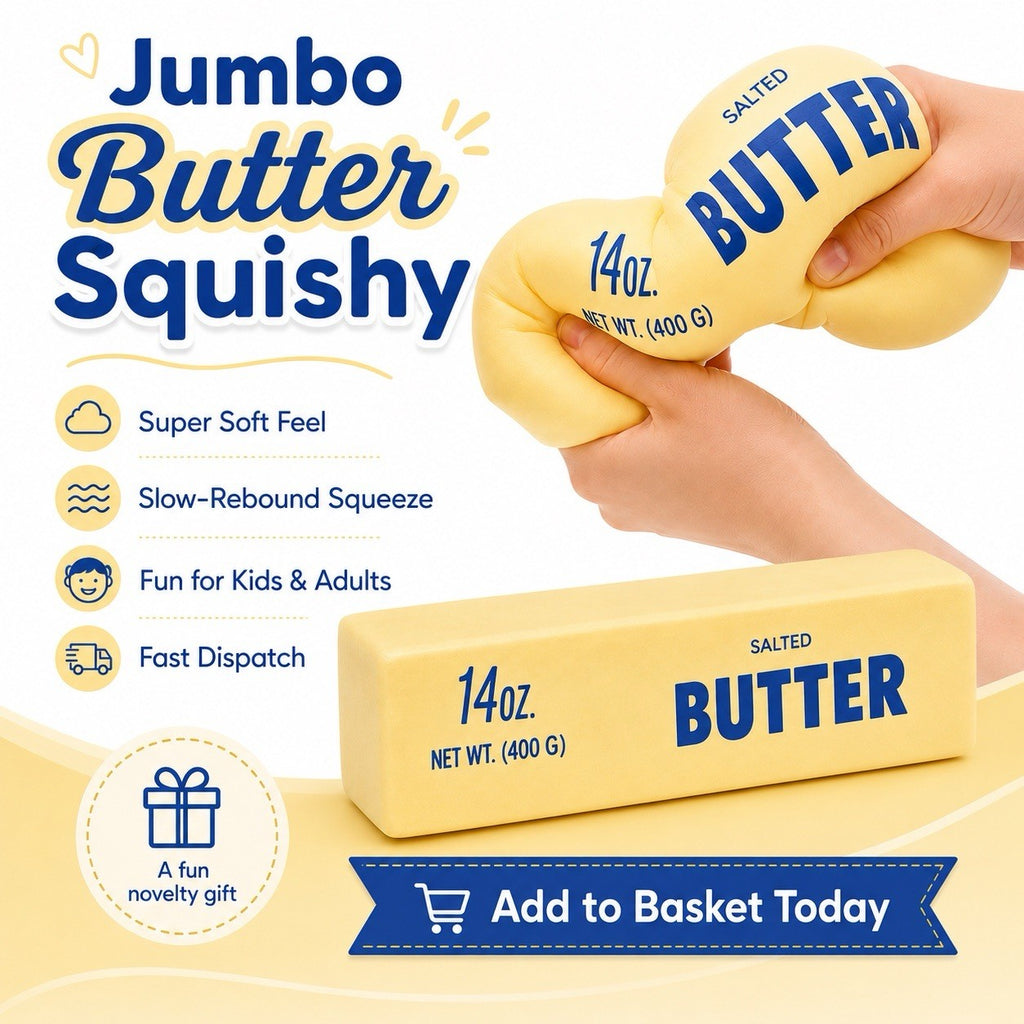 Large 14oz Butter Stick Squishy Therapeutic Toy Soft Fidget For Stress Relief