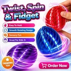 3D Rotating Egg Fidget Toy Twist Sensory Spinner Assorted Colours Kids Gift