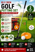 Portable Leather Golf Putting Set Kit Toys Indoor Outdoor For Kids SPECIAL OFFER