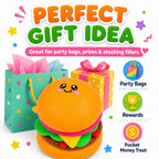 Burger Squishy Toy Kawaii Fidget Sensory Stress Relief Kids Gift 3+