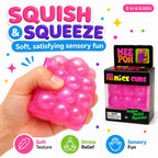 Bubble Cube Squishy Toy Boxed Kids Fidget Sensory Stress Relief Gift 3+