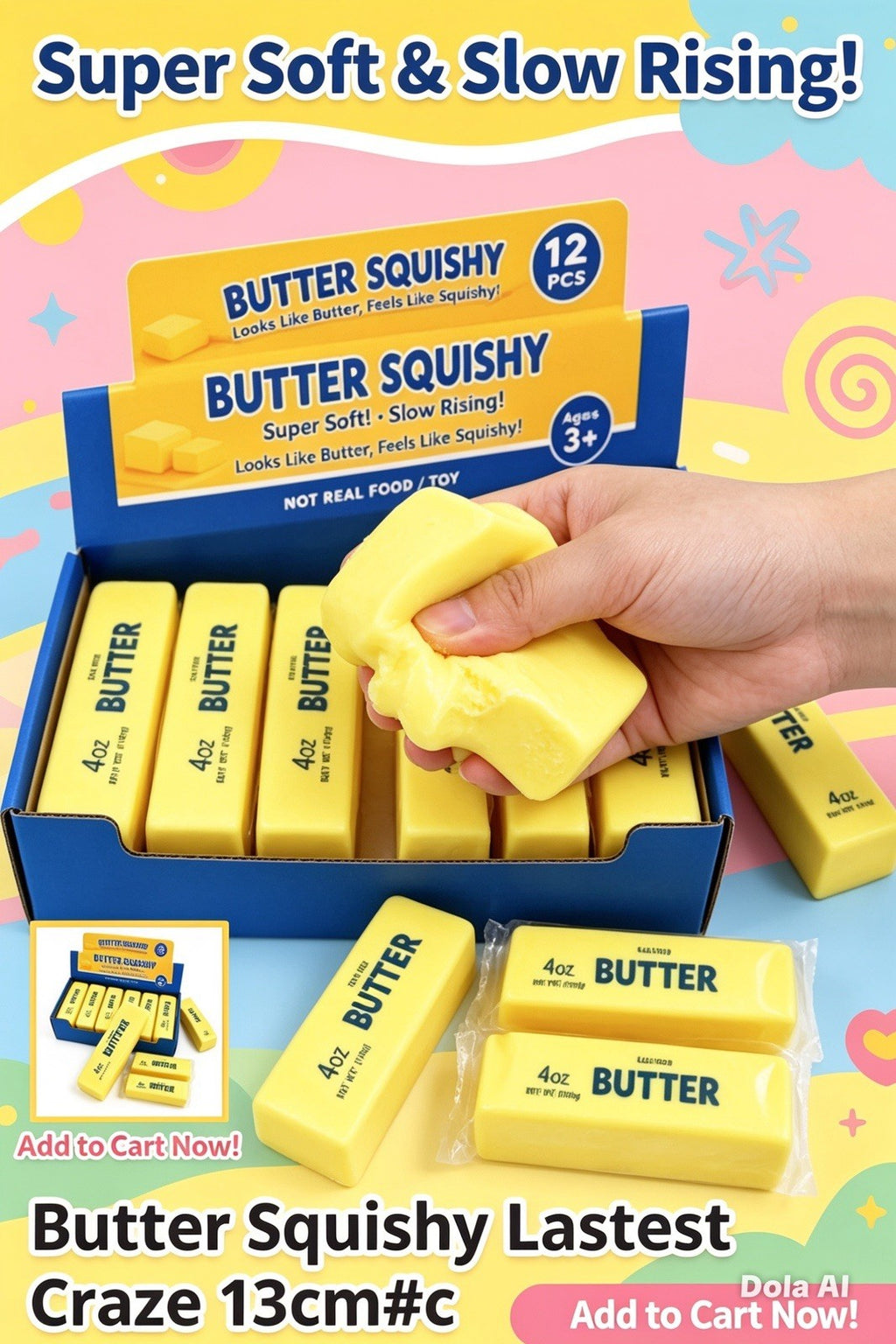 Viral Butter Squishy Latest craze  13cm Stress Relief Toy Slow Rising
