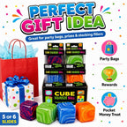 Marble Cube Squishy Toy Boxed Kids Fidget Sensory Stress Relief Gift 3+