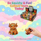 Scrunchems Sticky Squishy Highland Cow Soft Toy Stress Relief Toy For Kids