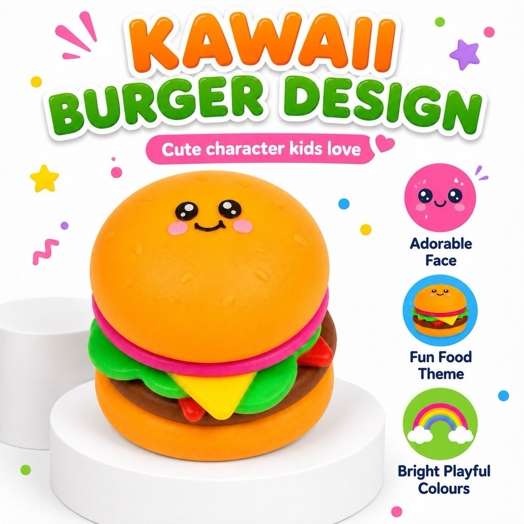 Burger Squishy Toy Kawaii Fidget Sensory Stress Relief Kids Gift 3+