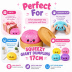 Extra Large17cm Dumpling Squishy In Case Soft Sensory Slow Rising Kawaii Toy