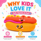 Hot Dog Squishy Toy Kawaii Fidget Sensory Stress Relief Kids Gift 3+ New