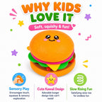 Burger Squishy Toy Kawaii Fidget Sensory Stress Relief Kids Gift 3+