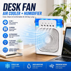 3-in-1 Portable Air Cooler Fan Evaporative Ice Cooling Air Conditer Humidifier