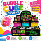 Bubble Cube Squishy Toy Boxed Kids Fidget Sensory Stress Relief Gift 3+