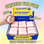 New  Pink Butter Toast Squishy VIRALSlow Rise Soft Stress Relief Fidget Toy Kids