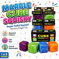 Marble Cube Squishy Toy Boxed Kids Fidget Sensory Stress Relief Gift 3+