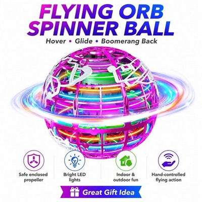 Flying Orb Ball Toy Mini Drone,Boomerang Fly Spinners Hover Ball Toy w/LED Light  | eBay UK