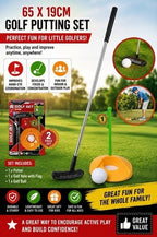 Portable Leather Golf Putting Set Kit Toys Indoor Outdoor For Kids SPECIAL OFFER