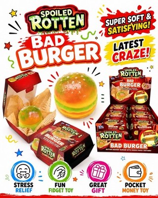 Spoiled Rotten Bad Burger Squishy Soft Toy Brand New NEW OUT NOW