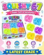 6 7 Glitter & Plain Assorted Colours Viral  Slow Rising Toy for Kids