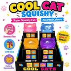 Cool Cat Squishy Toy In Box Kids Fidget Sensory Stress Relief Gift 3+ Age New