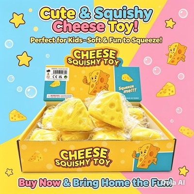 Big Cheese Squishy Toys for Kids Sensory Fidget Toys Stress Relief Toys