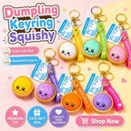 Cute Dumpling Keyring Squishy 5cm Kawaii Fidget Bag Charm Assorted Colours