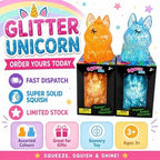 Squishy GlitterUnicorn Assorted Colours Viral Craze IN STOCK NOW LIMITED